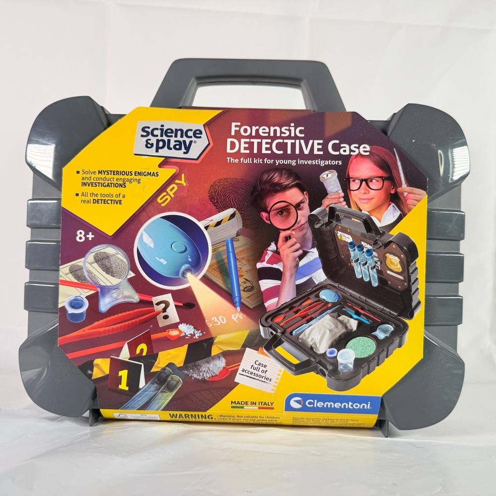 Clementoni Science and Play Forensic Detective Case Spy Kids Science Kit NWT